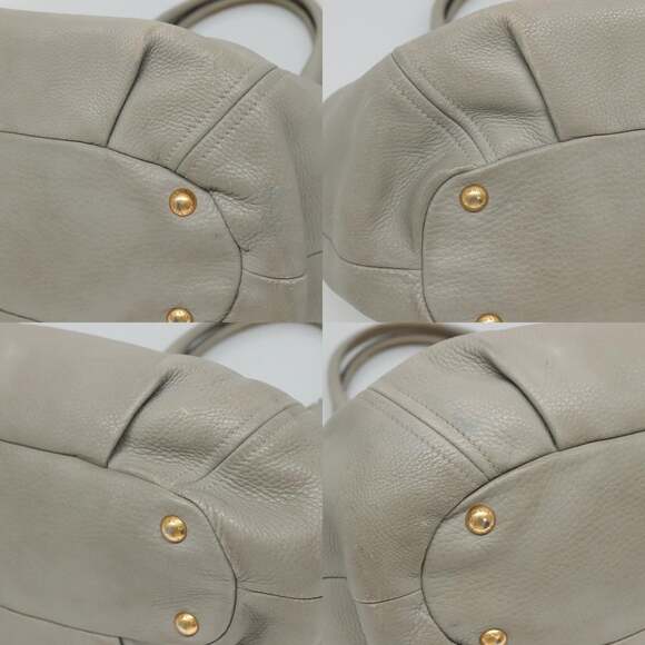 PRADA Hand Bag Leather Gray - Picture 10 of 13